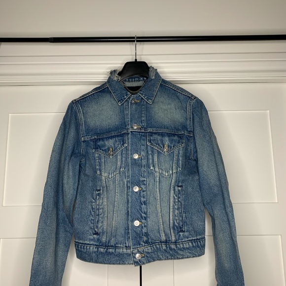 Balenciaga Campaign Logo Embroidered Denim Jacket - Picture 3 of 8